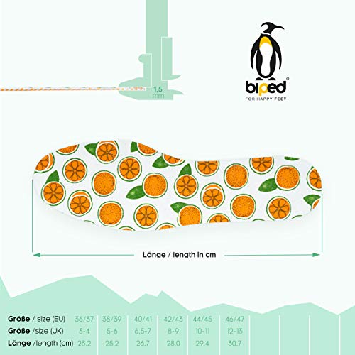biped 8 Pares de Plantillas Frescas Naranjas - Muy Ligeras e Higiénicas - Levemente Perfumadas z1018 (42-43)