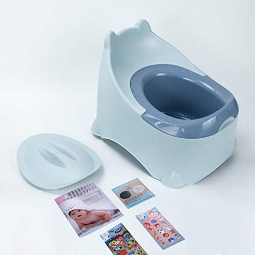 Bisoo - Orinales Infantiles - Incluye 3 Obsequios - Bebes + 2 Años - Vater Inodoro Para Niñas y Niños - Retrete Wc Portátil (Azúl)