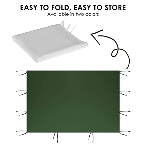 BITOWAT Paneles laterales de toldo de 3 m x 2 m, paneles laterales de carpa de repuesto para jardín, tela Oxford 210D, superficie superior de la tienda (refugio de un lateral) (B)