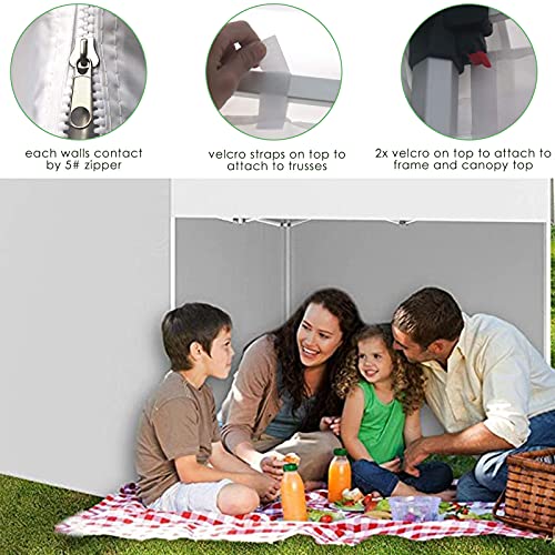 BITOWAT Paneles laterales de toldo de 3 m x 2 m, paneles laterales de carpa de repuesto para jardín, tela Oxford 210D, superficie superior de la tienda (refugio de un lateral) (B)