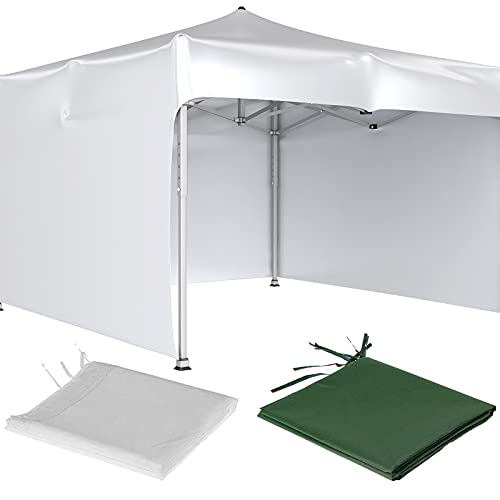 BITOWAT Paneles laterales de toldo de 3 m x 2 m, paneles laterales de carpa de repuesto para jardín, tela Oxford 210D, superficie superior de la tienda (refugio de un lateral) (B)