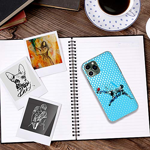 BJJ SHOP Funda Transparente para [ iPhone 11 Pro MAX ], Carcasa de Silicona Flexible TPU, diseño: Futbolista chutando de chilena