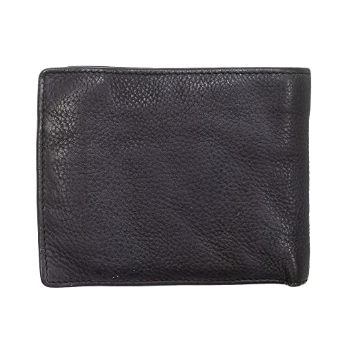 Blauer USA - Cartera de Piel Suave para Hombre, con portadocumentos y Tarjetero, 11 x 9 x 2 cm, Color Negro