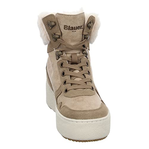 Blauer USA Madeline Taupe - Botas para mujer de piel sintética de nobuck, topo, 37 EU