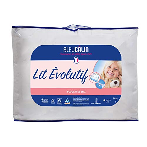 Bleu Câlin Edredón, Para Cama Extensible, Lavable a 95°, Blanco, 140x(150+50) cm, KBOBEVOL