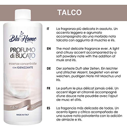BLU HOME Perfume Concentrado para la Ropa (Talco, 500 ml)