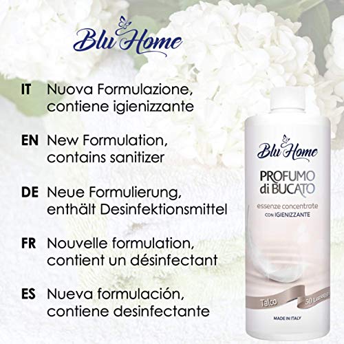BLU HOME Perfume Concentrado para la Ropa (Talco, 500 ml)