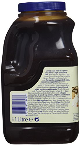 Blue Dragon - Salsa de Soja Japonesa, Salsa Teriyaki con Jengibre, Sabor Dulce Caramelo - 1 Litro