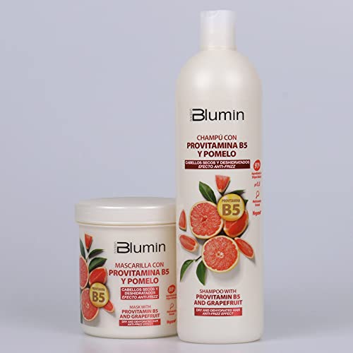 Blumin Mascarilla efecto Anti-Frizz con Pomelo y Provitamina B5, para Cabellos Secos y Deshidratados, 700 ml