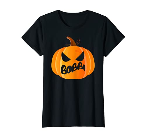 Bobbi Nombre Calabaza Personalizada Halloween Camiseta