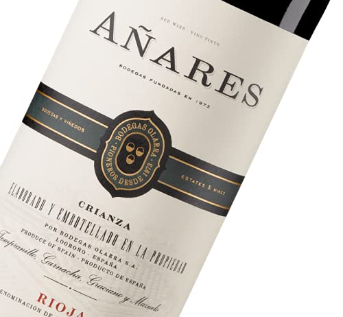 BODEGAS OLARRA, S.A. Añares - Vino Tinto Crianza, DOCa La Rioja, Vino de Gran Presencia, 750 ml