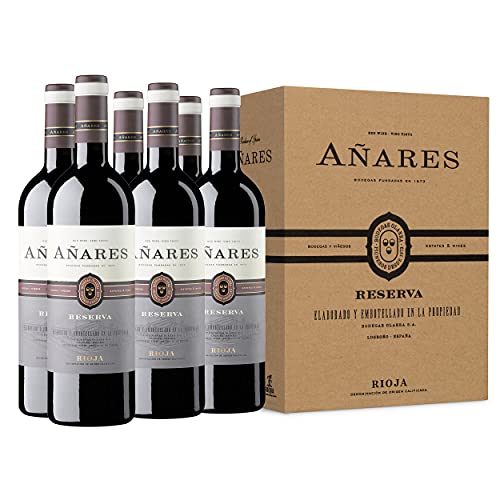 BODEGAS OLARRA, S.A. Añares - Vino Tinto Reserva, La Rioja, Vino de Bodegas Olarra, Pack de 6 Botellas de 750 ml