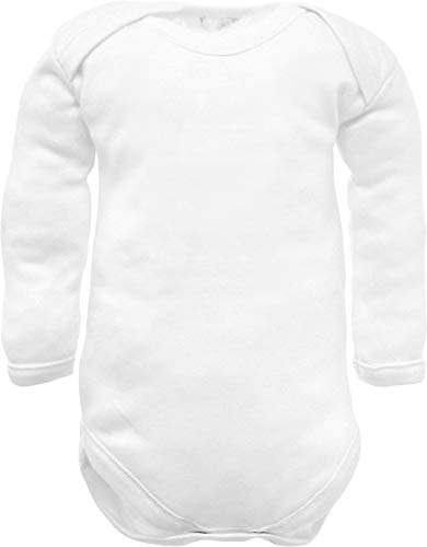 Body de bebé cálido algodón manga larga transpirable e hipoalergénico – Fabricado en Italia – macho y hembra cuello americano – Fabricado en Italia Algodón de manga larga 6-9 Meses