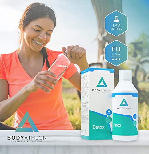 Bodyathlon– Detox Líquido– Depurativo Hígado y Colon- Potente y profunda eliminación de toxinas– Colon Cleanse– Evita retención de líquidos– Desmodium Alga Chlorella Alcachofa– Sabor Natural- Vegano