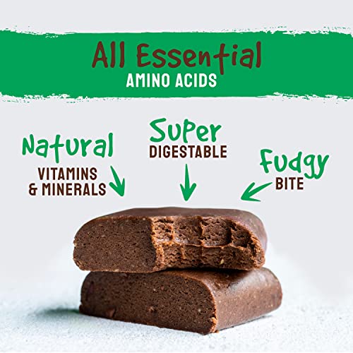 BodyMe Barritas Proteinas Veganas Organica | Crudo Cacao Menta | 12 x 60g Barra Proteina Vegana | Sin Gluten | 16g Proteína Completa | 3 Proteina Vegetal | Aminoacidos Esenciales | Vegan Protein Bar