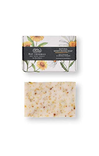 Boí Thermal Natural Moisturizing Soap. Jabón Hidratante Natural. Con Caléndula Y Manzanilla. Cosmética Natural Y Vegana. Apto Para Pieles Sensibles. Hipoalergénico. Pastilla 100 gr.