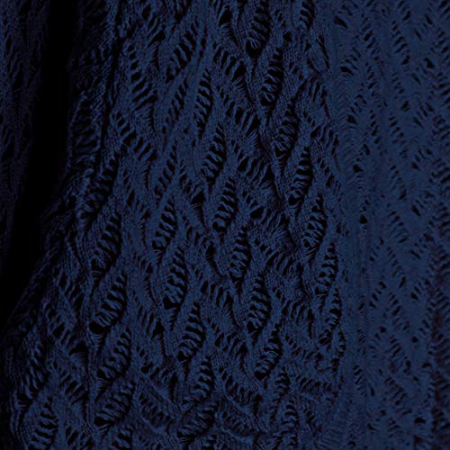 Bolerose Chicas Manga Larga Chaqueta de Punto Suelto Torera Niñas (Azul Oscuro, 9-10 años)