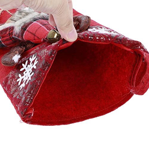 Bolsa, Calcetín de Navidad Lindo Reutilizable, para Escuelas, Aulas, Clubes, Oficinas, Empleados, Dulces de Todo Tipo, Pequeños Regalos, Fiestas(Calcetines navideños de Alce)