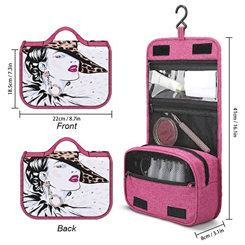 Bolsa De Cosméticos De Maquillaje Resistente Al Agua Mujer Glamour Neceser Bolsa De Viaje con Gancho para Colgar