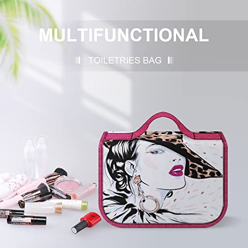 Bolsa De Cosméticos De Maquillaje Resistente Al Agua Mujer Glamour Neceser Bolsa De Viaje con Gancho para Colgar