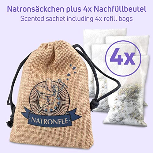 Bolsas de fragancia para el armario y los cajones - Neutralizador de olores - Bicarbonato de sodio bolsitas perfumadas con lavanda - Bolsas de lavanda para la cocina, el coche, el armario y más.