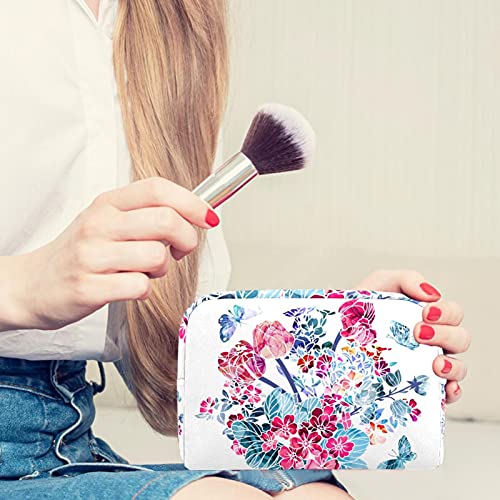 Bolso de Cosméticos Hojas de eucalipto Verde Neceser portátil para Mujer