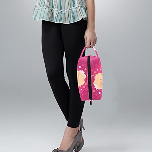 Bolso de Cosméticos Neceser de Viaje para Mujer y Niñas Organizador de Bolso Cosmético Accesorios de Viaje Estuche de Maquillaje Ángel, Caricatura