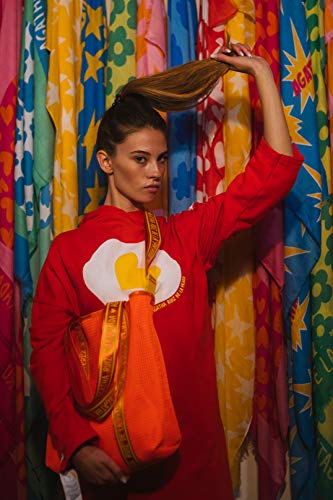 Bolso de mujer bandolera naranja con asa para hombro shopper de malla Agatha Ruiz de la Prada
