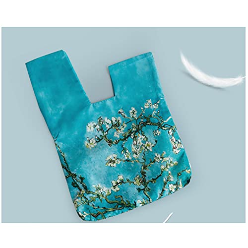 Bolso de muñeca con patrón de kimono japonés, resistente al agua, bolso de mano, bolsa de nudo, cartera portátil para mujer (flor de albaricoque)