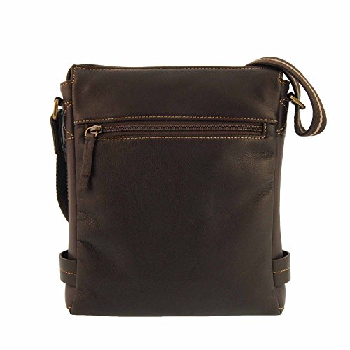Bolso hombre bandolera piel Titto Bluni Talla: U Color: MARRON
