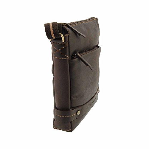 Bolso hombre bandolera piel Titto Bluni Talla: U Color: MARRON
