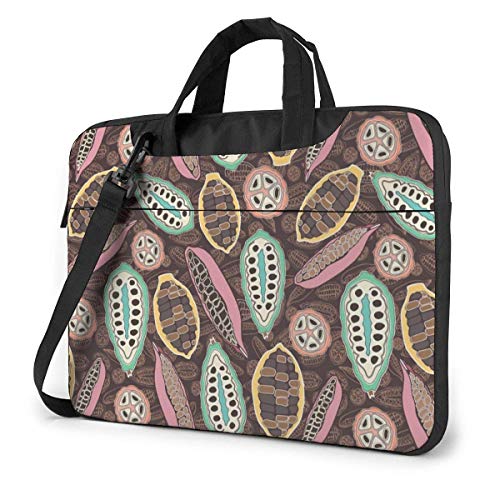 Bolso para computadora portátil, Tableta, Vaina de Cacao étnica, Bandolera para computadora portátil, Bandolera para computadora, ultradelgada, Duradera para Negocios, Informal o Escolar