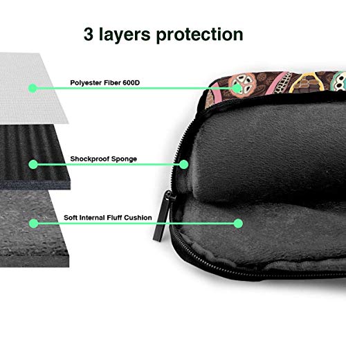 Bolso para computadora portátil, Tableta, Vaina de Cacao étnica, Bandolera para computadora portátil, Bandolera para computadora, ultradelgada, Duradera para Negocios, Informal o Escolar