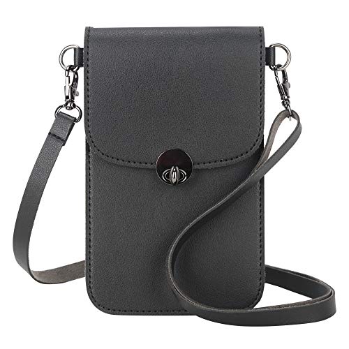 Bolsos Mujer Bandolera Tipo Bandolera de Piel sintética con Correa y Pantalla Transparente. Su Ventana Funciona Tanto para iPhone y Android. Bolso pequeño para teléfono.Regalo del Día de la Mujer