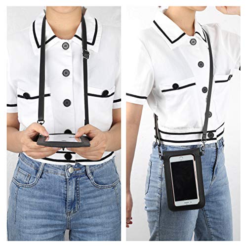 Bolsos Mujer Bandolera Tipo Bandolera de Piel sintética con Correa y Pantalla Transparente. Su Ventana Funciona Tanto para iPhone y Android. Bolso pequeño para teléfono.Regalo del Día de la Mujer