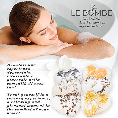 Bomba de Baño Hecha en ITALIA | 6 piezas | Bombas de Baño Orgánicas Perfumadas Efervescentes Con Colorante Natural y Veganas | Baño Relajante para adultos y niños | Set de regalo