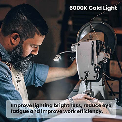 Bonlux 30 LED Bombilla Luz Fría Para Máquina de Coser de Trabajo de cuello de cisne Con Base Magnética De Montaje Para Todos Máquina de Coser de Iluminación