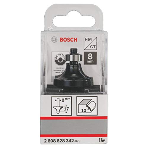 Bosch 2 608 628 342 - Fresas para redondear - 8 mm, R1 10 mm, L 16,5 mm, G 57 mm (pack de 1)