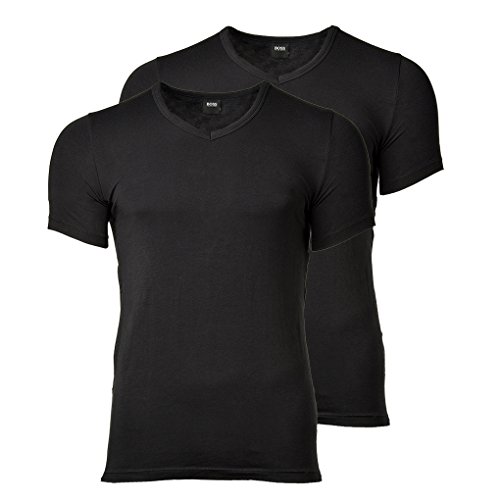 BOSS 2P Slim-Fit Underwear T-Shirts Camiseta, Negro (Black 001), M (Pack de 2) para Hombre