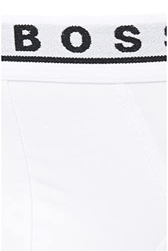 BOSS 3P Stretch-Cotton Briefs Bóxer, Blanco (White 100), S (Pack de 3) para Hombre