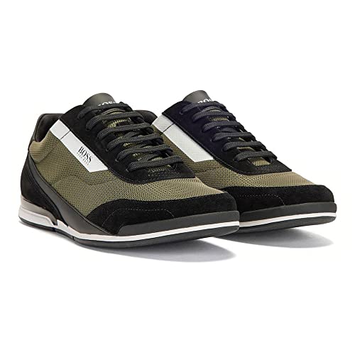 BOSS Saturn_Lowp_mxmt, Zapatillas Hombre, Dark Green 305, 43 EU