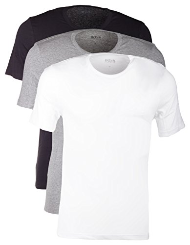 BOSS Shirt SS RN 3P BM 10111875 02 Camiseta, Multicolor (Assorted Pre-Pack 999), Large (Talla Fabricante: L) 3 para Hombre