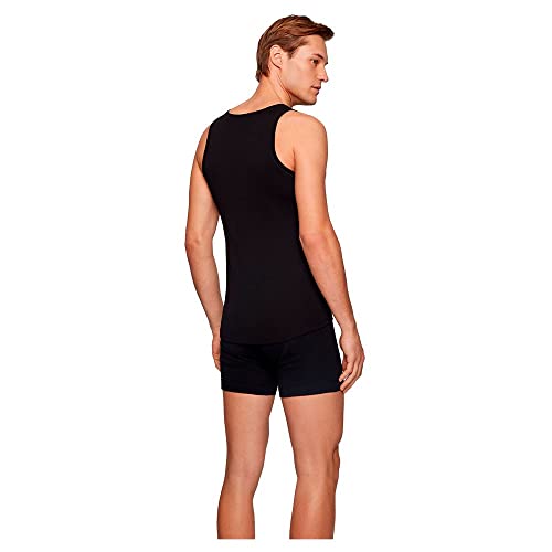 BOSS Tank Top Original Camiseta de Tirantes, Negro (Black 001), L para Hombre