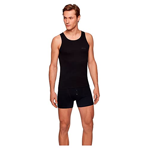 BOSS Tank Top Original Camiseta de Tirantes, Negro (Black 001), L para Hombre