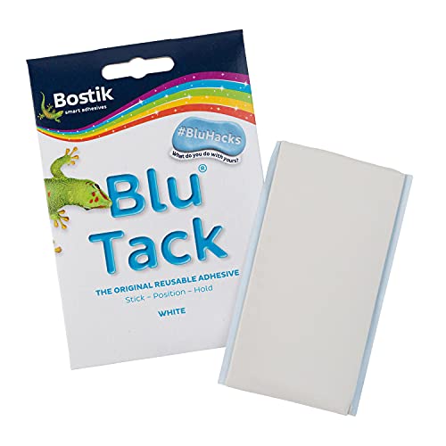 Bostik 30803836 Blu-Tack - Pegatina original reutilizable, Blanco, 1 unidad