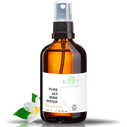 B.O.T cosmetic & wellness Agua Floral Puro de Jazmín Hidrolato ORGÁNICO Piel Sensible/Piel Madura (500 ml)
