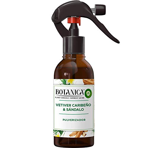 Botanica By Air Wick Ambientador Pulverizador, Esencia para Casa con Aroma a Vetiver Caribeño y Sándalo, 236 Mililitros