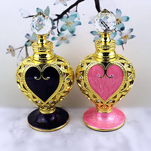 Botella De Perfume Vacía Perfume Recargable Frascos Para Perfume 12 Ml Botella De Perfume Antigua Ahueca Fuera De Cristal Botella De Aceite Esencial Con Gotero De Cristal Regalo De Decoración De Artes
