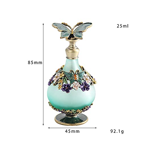 Botella De Perfume Vacía Perfume Recargable Frascos Para Perfume Decoración Del Arte De La Boda Del Regalo De La Boda De La Boda De La Boda De La Boda Del Metal De La Mariposa Antigua De La Mariposa-2