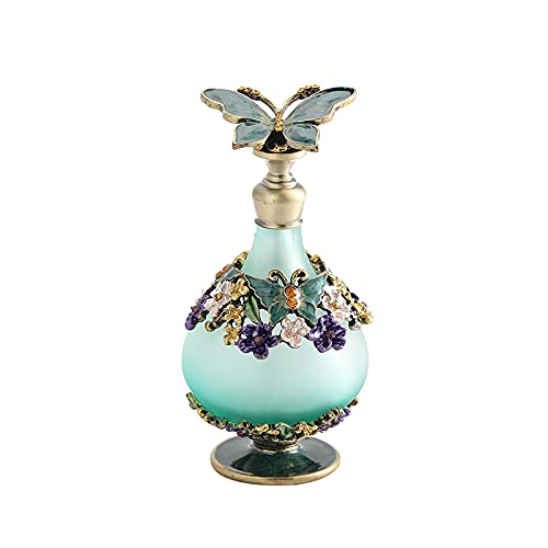 Botella De Perfume Vacía Perfume Recargable Frascos Para Perfume Decoración Del Arte De La Boda Del Regalo De La Boda De La Boda De La Boda De La Boda Del Metal De La Mariposa Antigua De La Mariposa-2